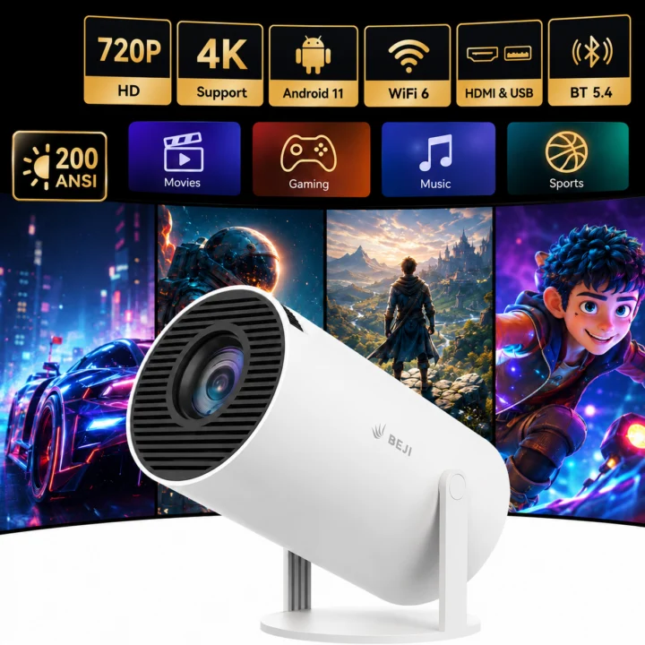 Videoproiector portabil smart BEJI HY300PRO